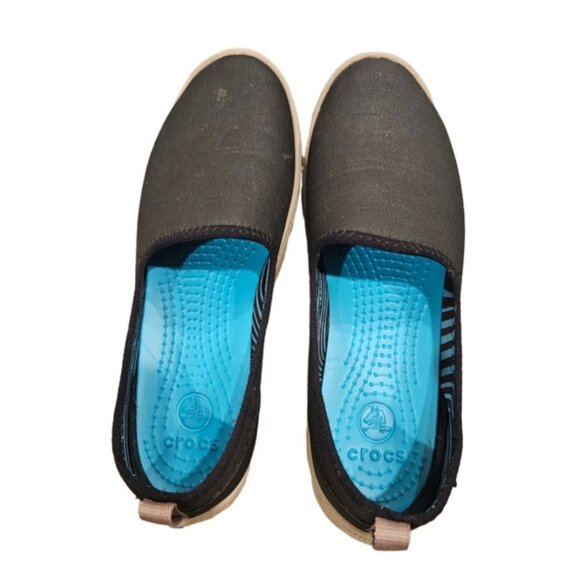 CROCS | Black Water Shoes with Blue Interior | Size 7 - Picture 6 of 16